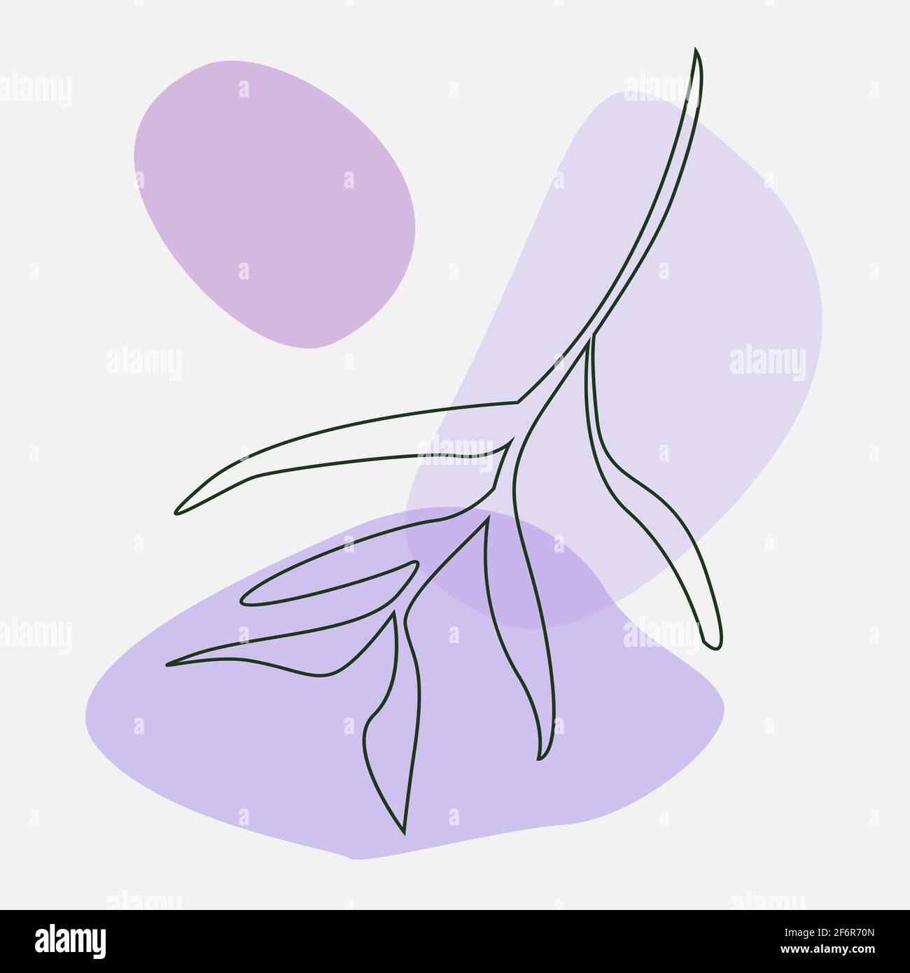 A minimalist image of leaves falling down. Stock Vector