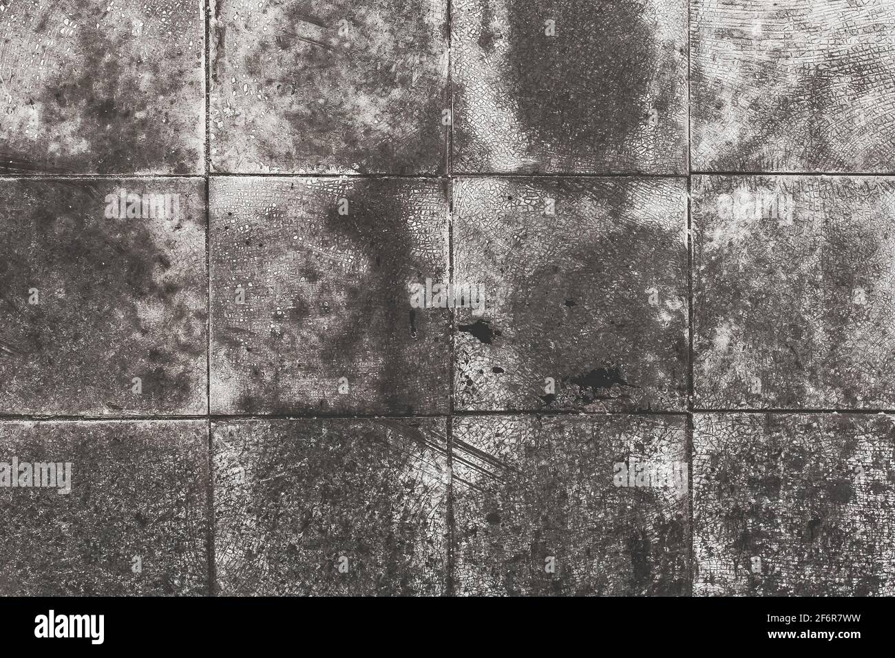Texture of black and white old carbonized ceramic tiles with cracks and  scratches, grunge background Stock Photo - Alamy