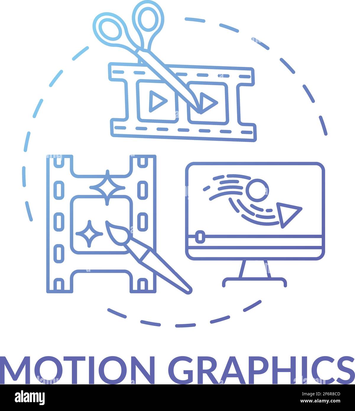Motion graphics concept icon Stock Vector Image & Art - Alamy