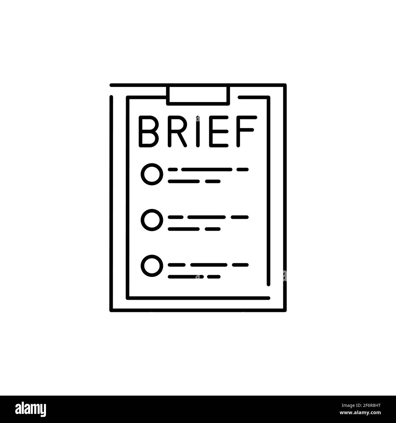 Brief olor line icon. Pictogram for web page, mobile app, promo. UI UX ...