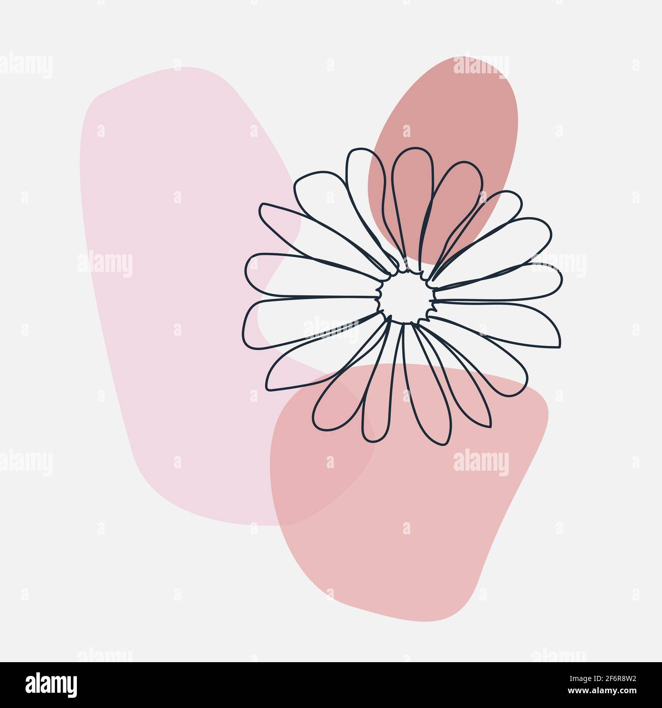 Vector floral hand drawn logo template. Stock Vector