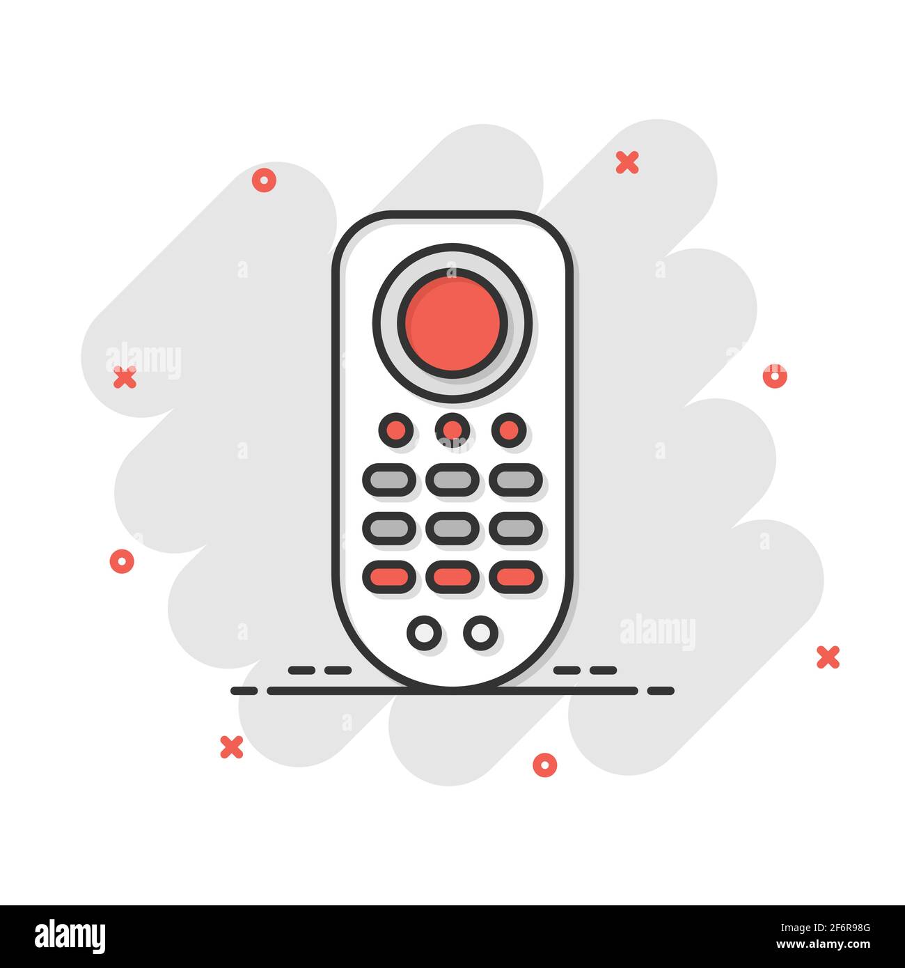 Remote control icon in comic style. Infrared controller vector cartoon  illustration on white isolated background. Tv keypad business concept  splash ef Stock Vector Image & Art - Alamy