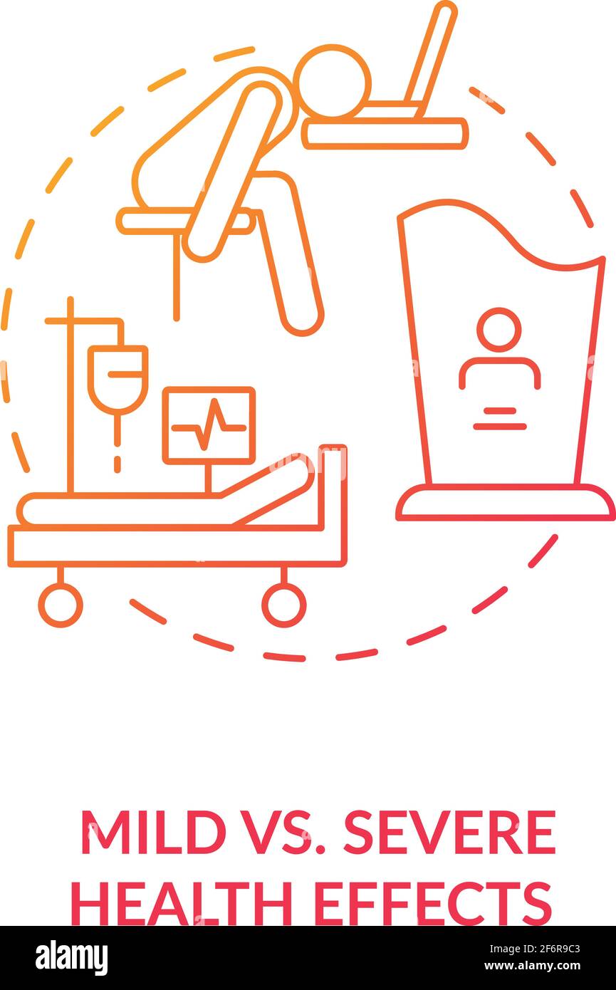 Mild vs severe health effects concept icon Stock Vector Image & Art - Alamy