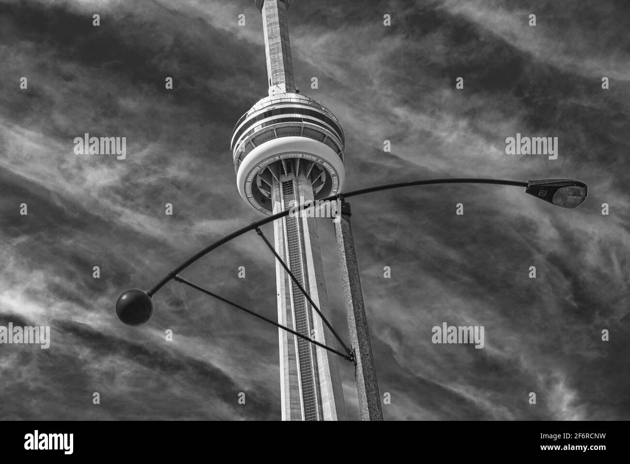 Downtown toronto with cn tower Black and White Stock Photos & Images ...