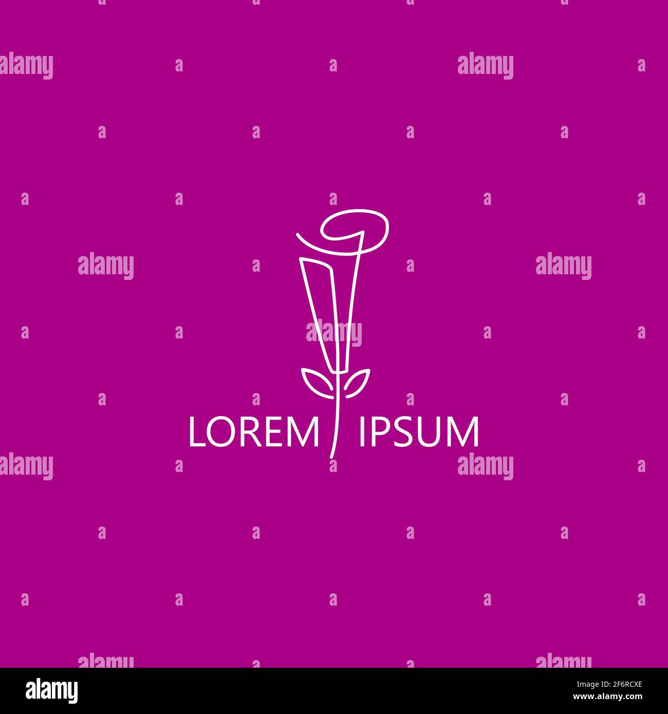 Vector of Flower Line Logo Design Template suitable for woman, beauty ...