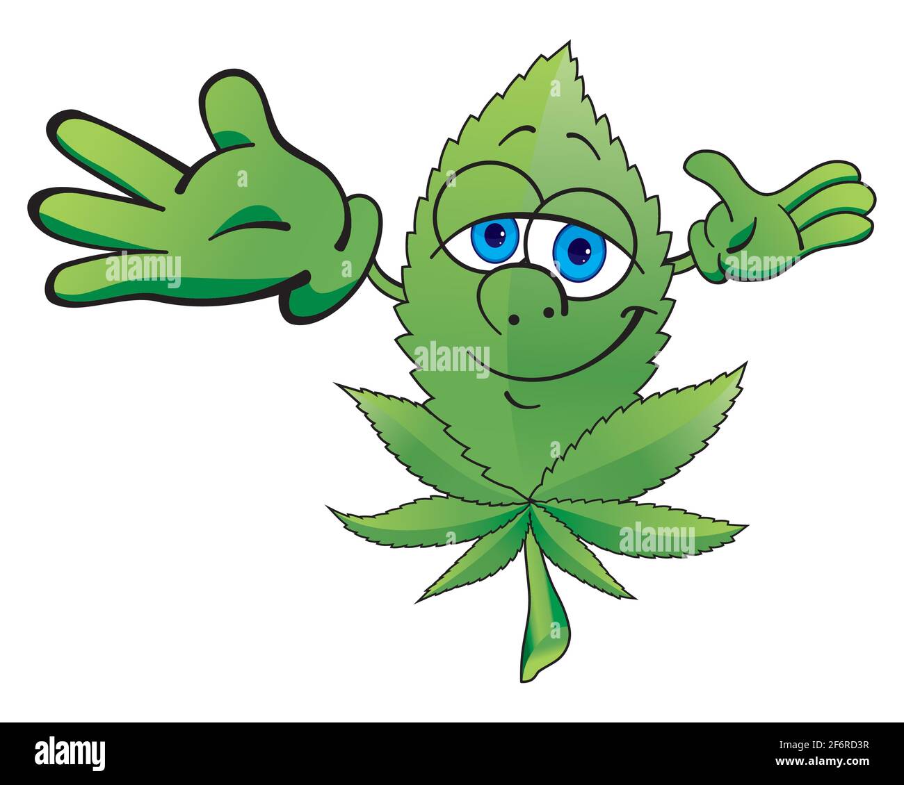 Weed leaf cartoon Cut Out Stock Images & Pictures - Alamy