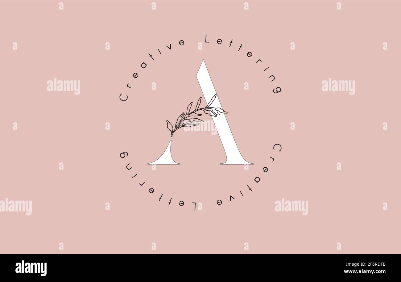 Outline white letter logo Stock Vector Images - Alamy