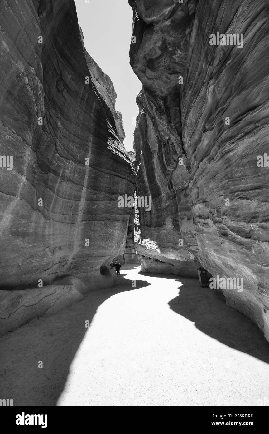 Petra jordan view Black and White Stock Photos & Images - Alamy
