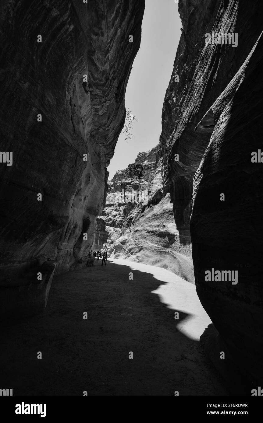 Petra trail Black and White Stock Photos & Images - Alamy
