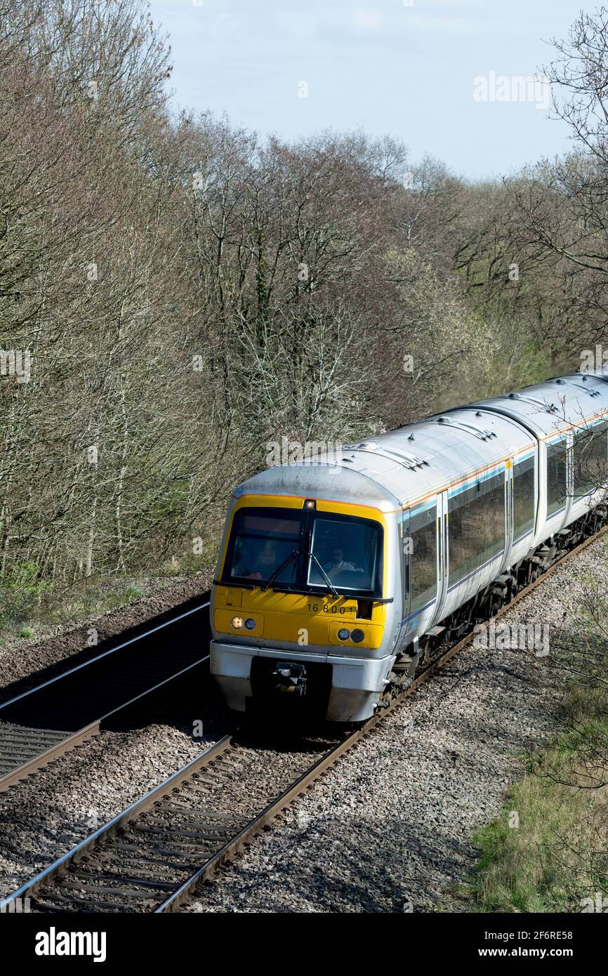 Chiltern Railways class 168 diesel train at Hatton Bank, Warwickshire, England, UK Stock Photo