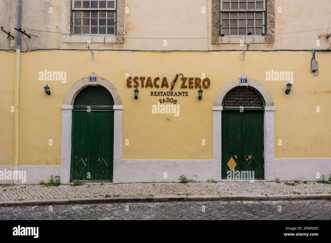 Fado restaurant in Alfama, Lisbon Stock Photo