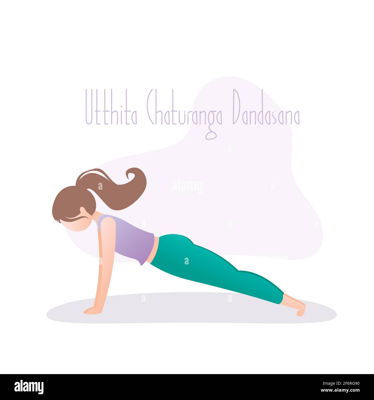 Young Attractive Woman in Chaturanga Dandasana Pose, Studio, Sid Stock  Image - Image of asana, person: 101077545