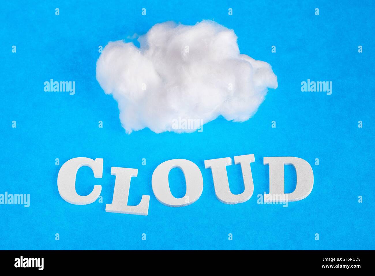 Cloud network connection concept - Word cloud in white letters Stock Photo