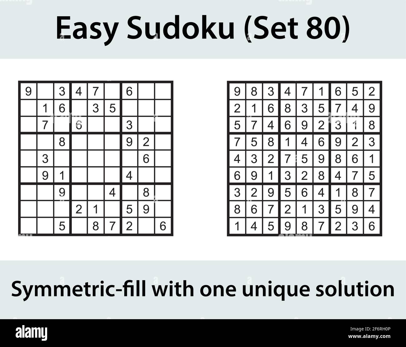 Vector Sudoku puzzle with solution - easy difficulty level Stock Vector  Image & Art - Alamy