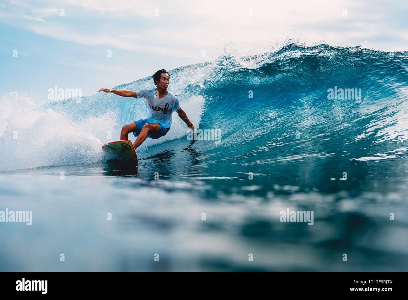 March 11, 2021. Bali, Indonesia. Indonesian pro surfer Alik Rudiarta