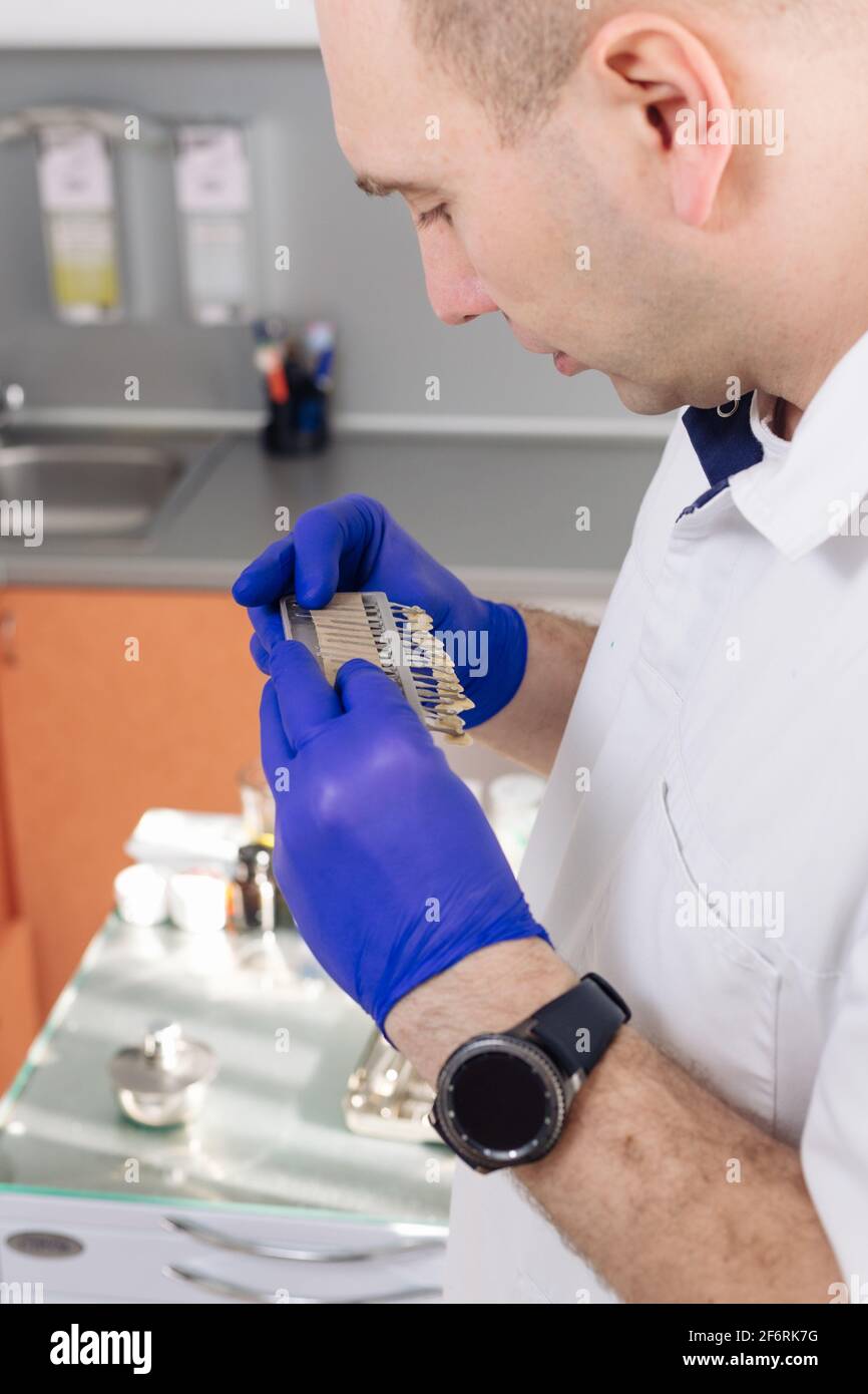 Tooth color chart hires stock photography and images Alamy