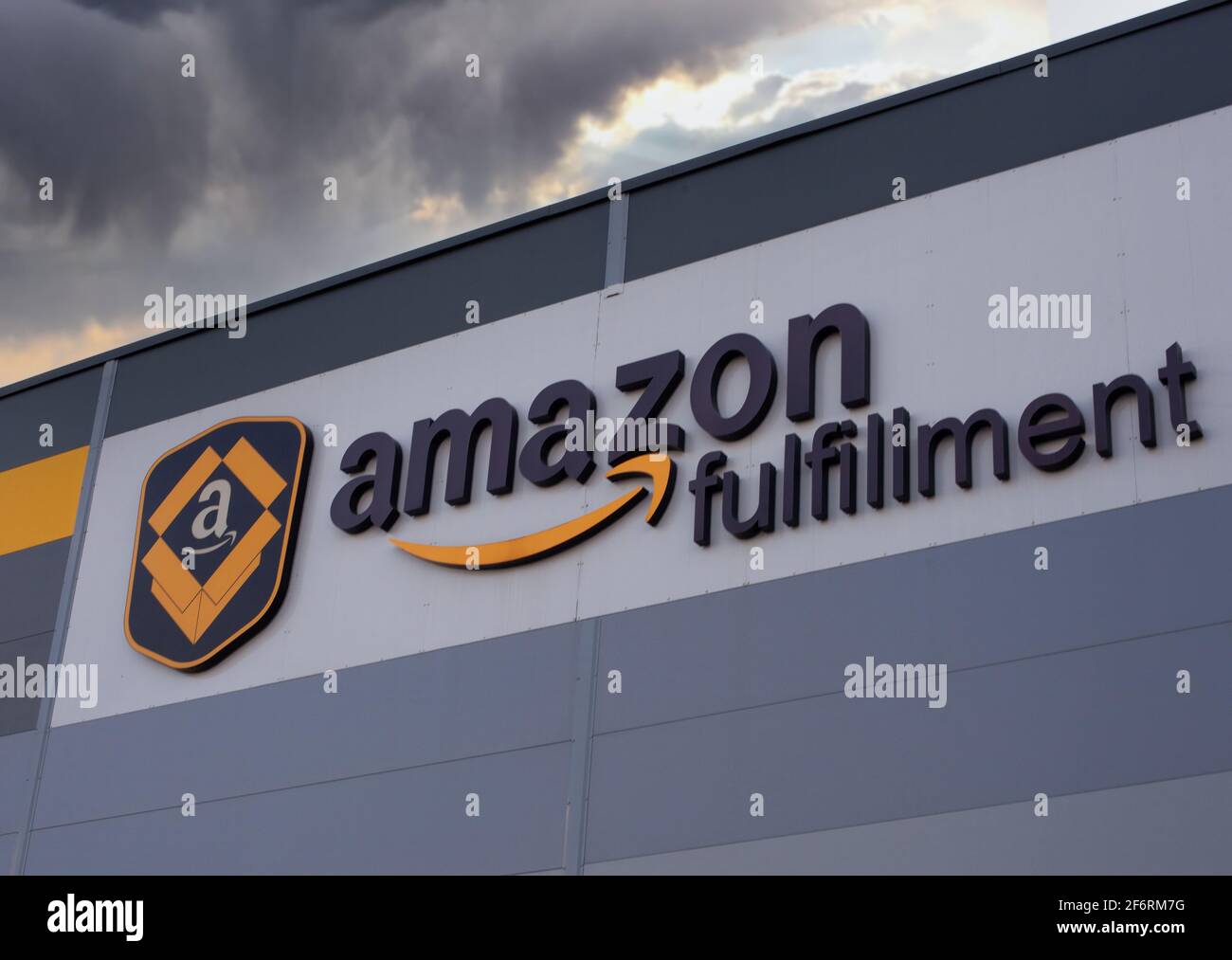 Poznan, Poland April 02, 2021 Amazon logistics center, Distribution