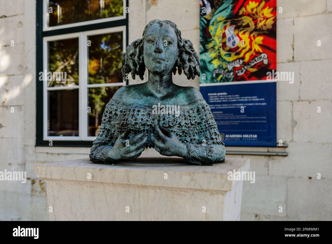 Catherine de Braganza statue, Lisbon Stock Photo