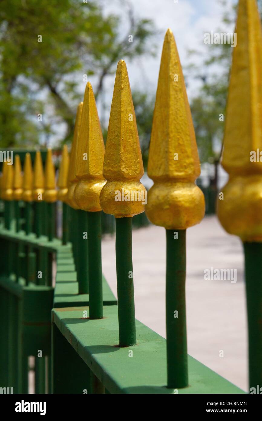 Bangkok, Thailand July 16, 2016 An fence along the Grand Palace