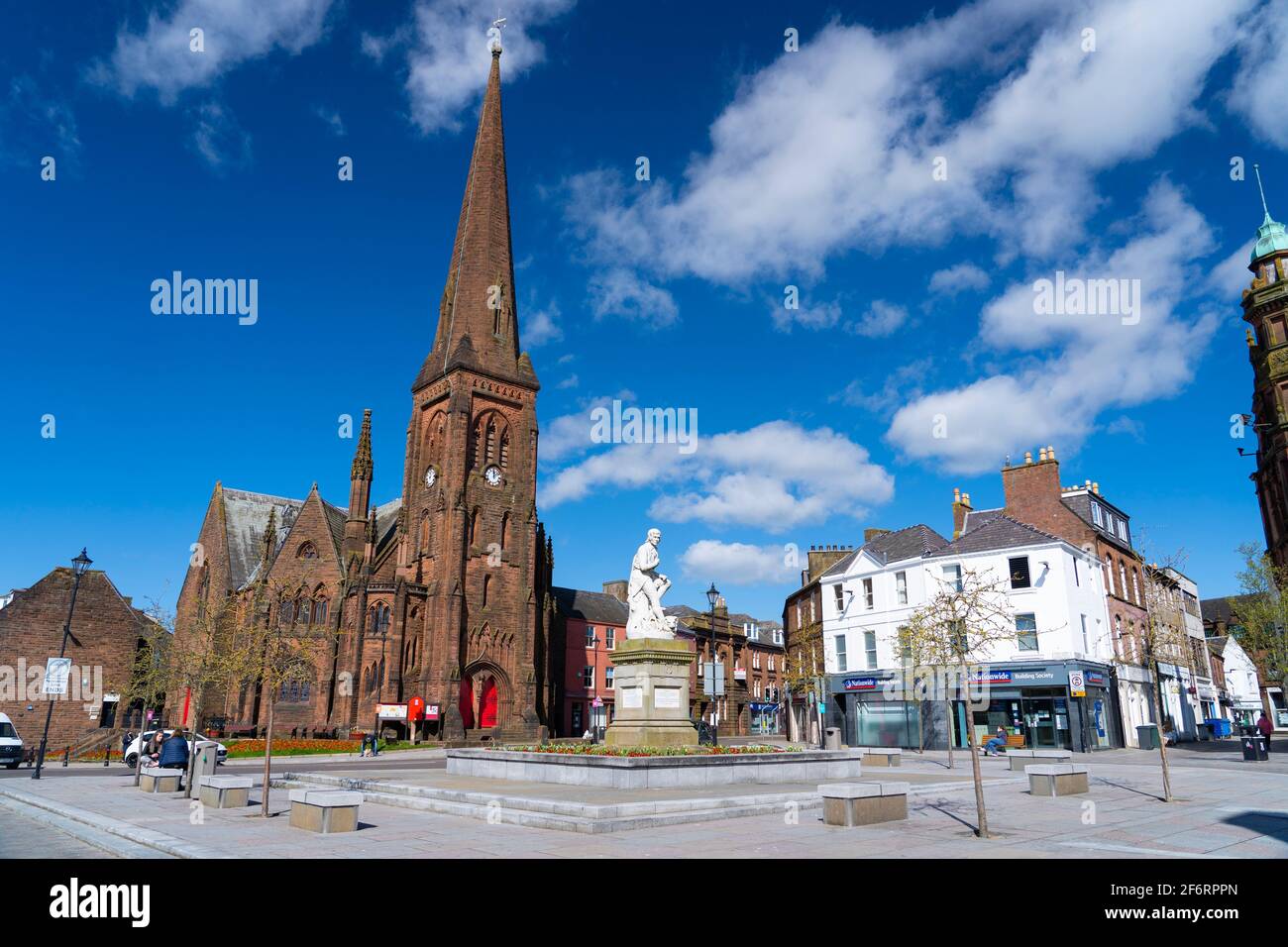 View of Dumfries town in Dumfries and  Galloway, Scotland, UK Stock Photo