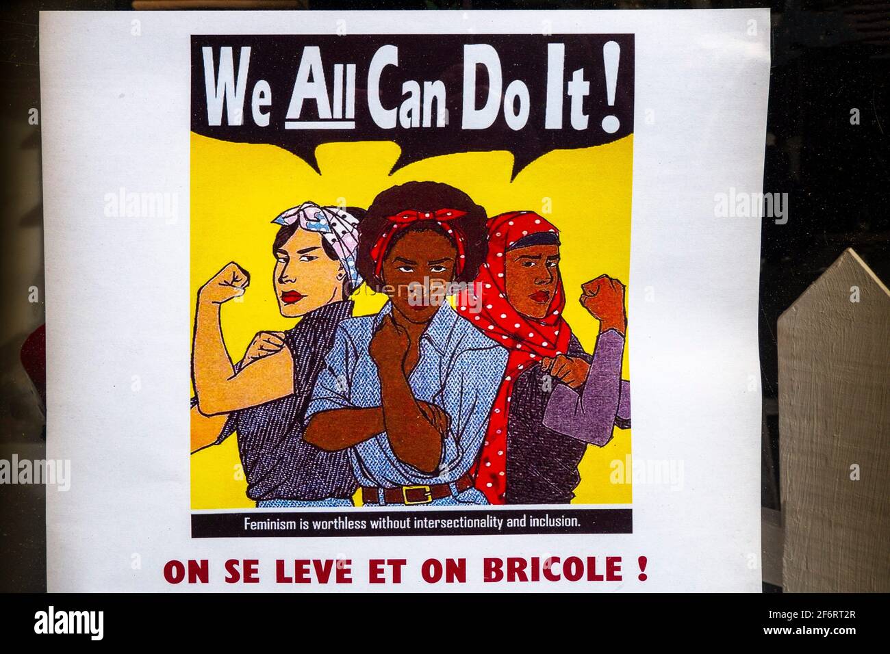 France, Nouvelle Aquitaine, Gironde, Feminist poster Stock Photo