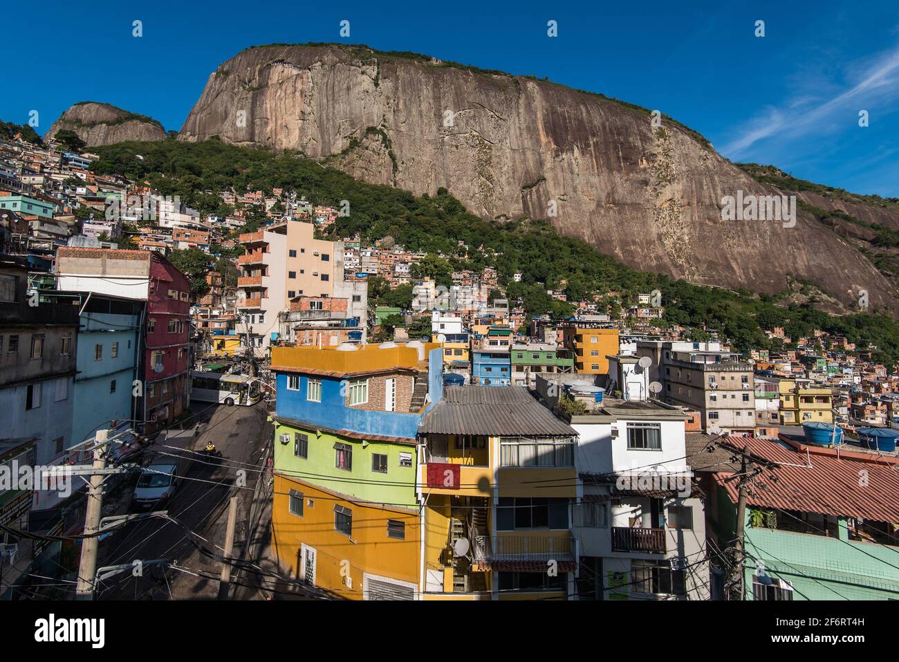 View of Rocinha, the Largest Favela in Brazil, With Mountains Around ...