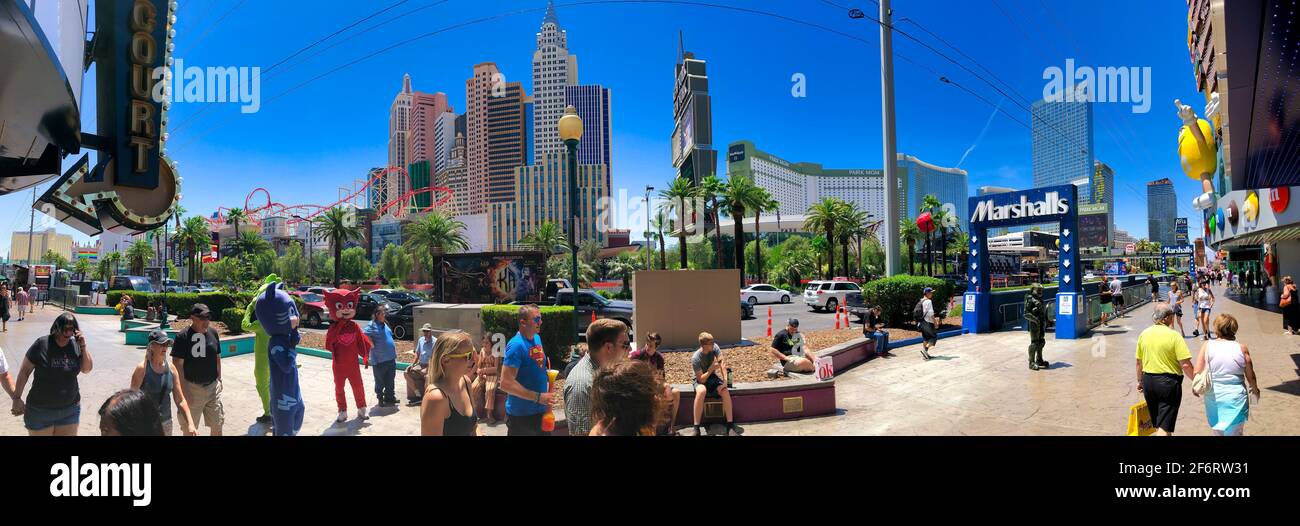LAS VEGAS JUNE 26, 2019 View of ""The Strip"" on a beautiful sunny