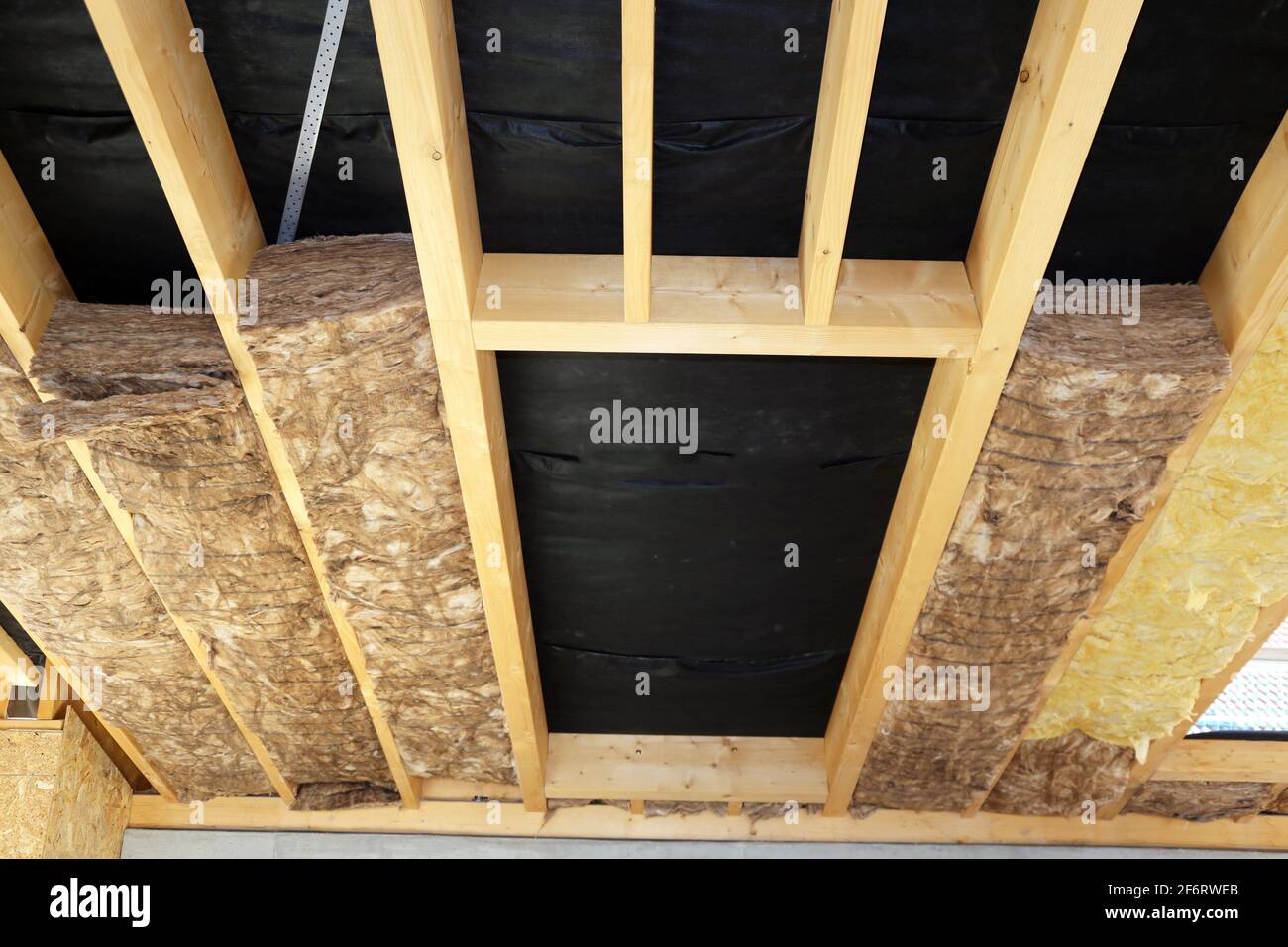 Thermal insulation with mineral wool Stock Photo Alamy