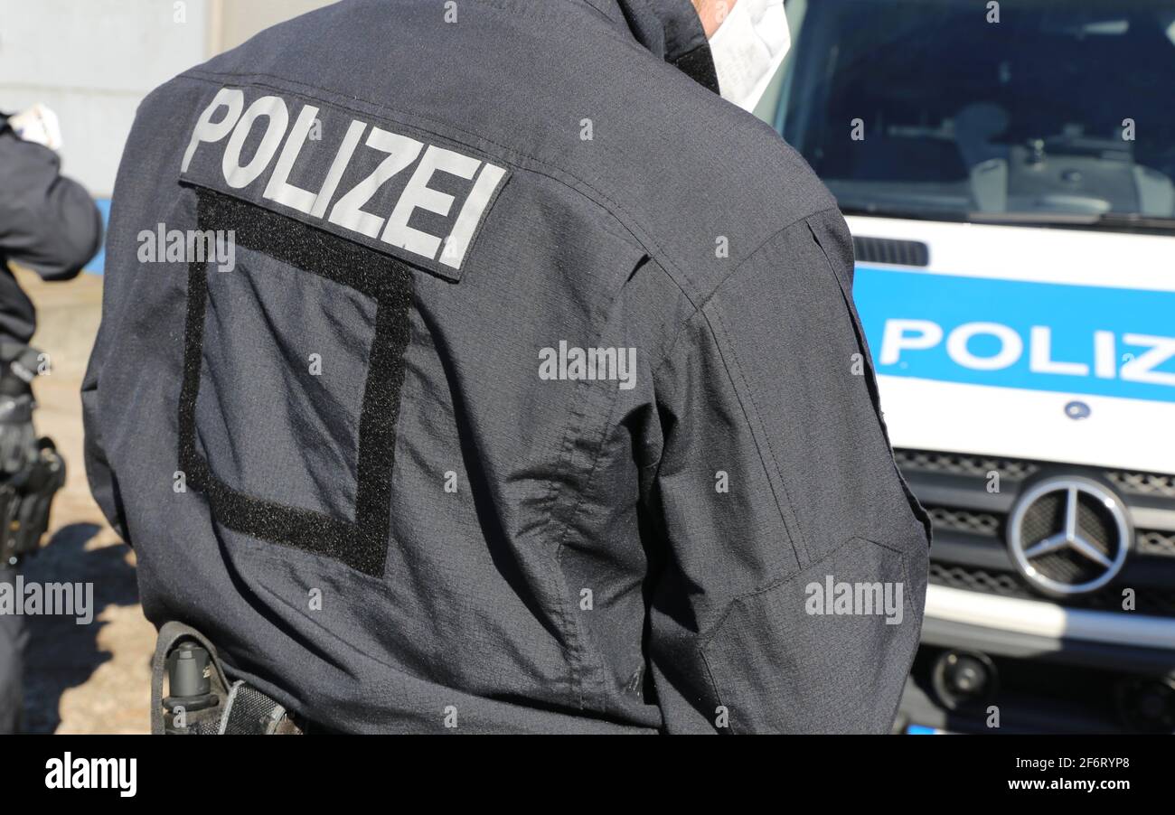Symbolbild Polizeieinsatz. Stock Photo