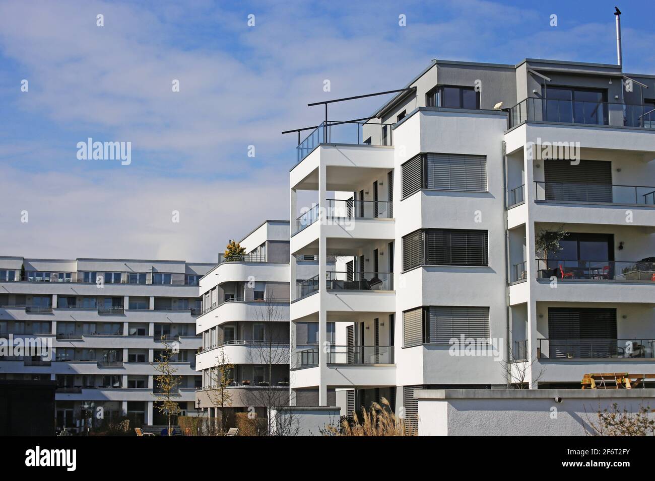 Modern residential complex in urban style. Stock Photo