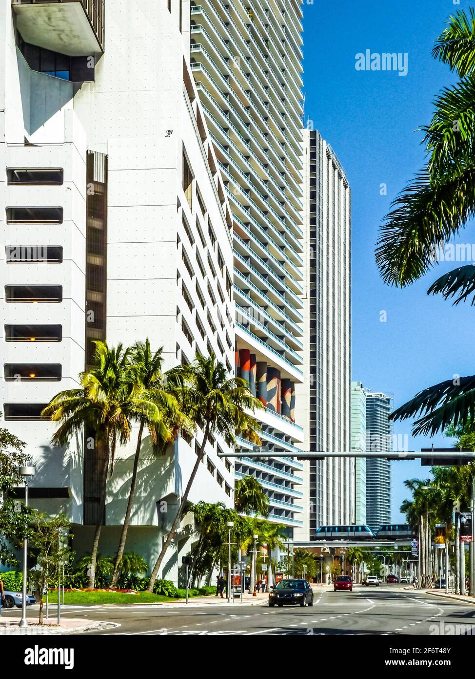 Biscayne Blvd. Downtown Miami. Florida. USA. Stock Photo