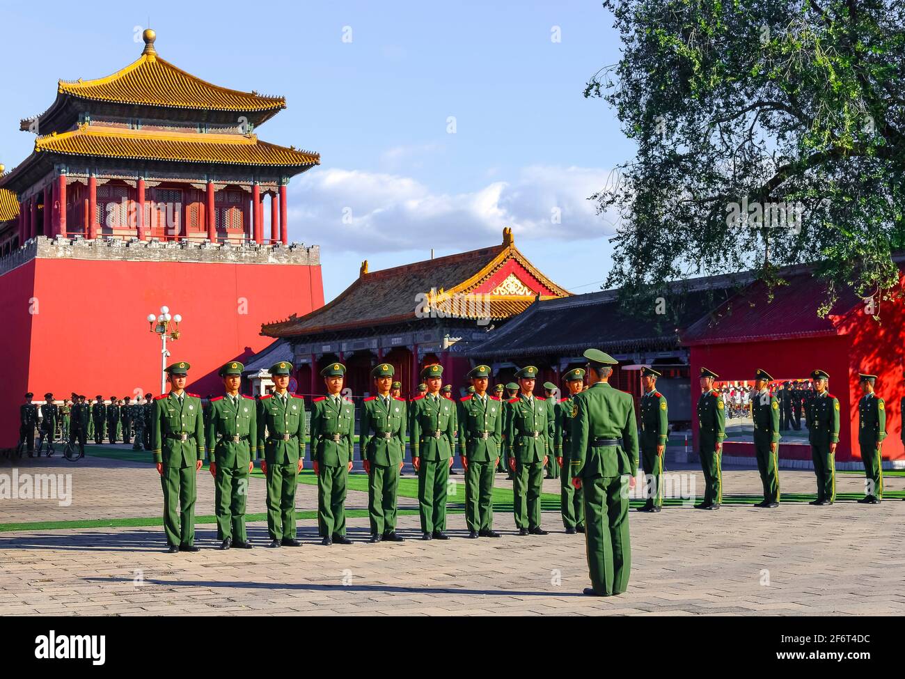 Red Army Soldiers at The Forbidden City. Beijing. China. Stock Photo