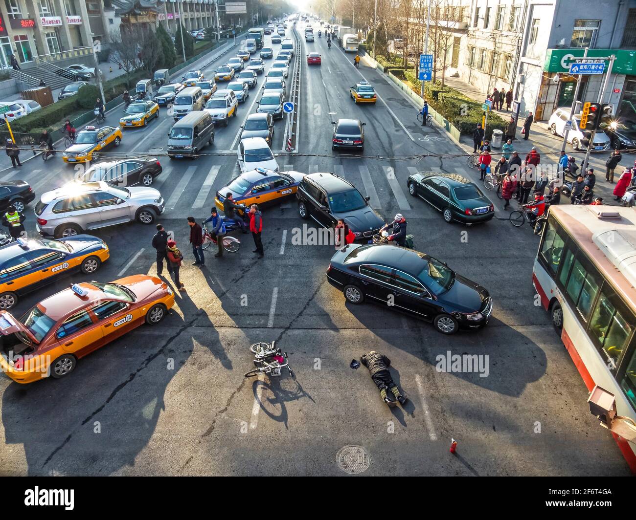 Traffic Accident. Beijing. China. Stock Photo
