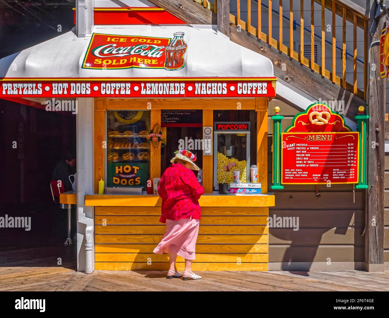 Fast Food Stand. Pier 39. San Francisco. California. USA. Stock Photo