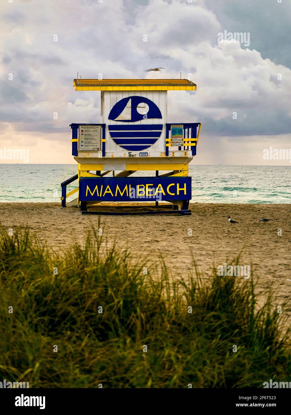 Life Guard Stand. Miami Beach. Florida. USA. Stock Photo