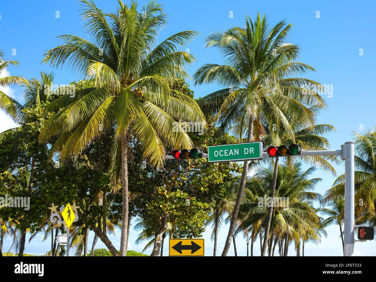 Ocean Drive. Miami Beach. Florida. USA. Stock Photo