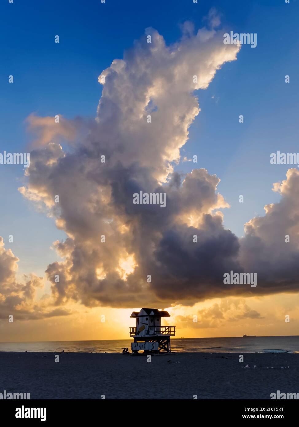 Sunrise at Miami Beach. Florida. USA. Stock Photo