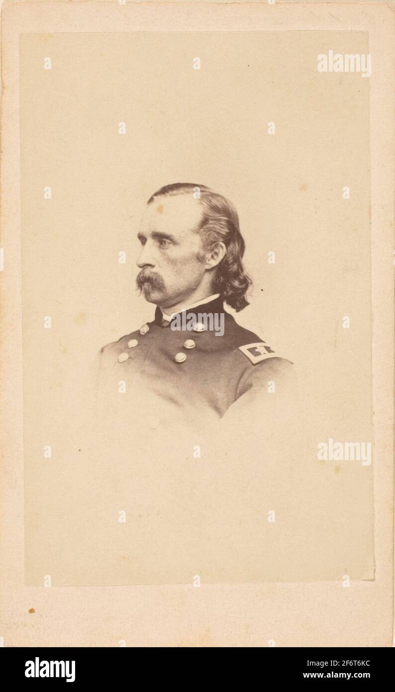 Author: Brady's National Photographic Portrait Galleries. General George Armstrong Custer - 1860/76 - Brady's National Photographic Portrait Stock Photo
