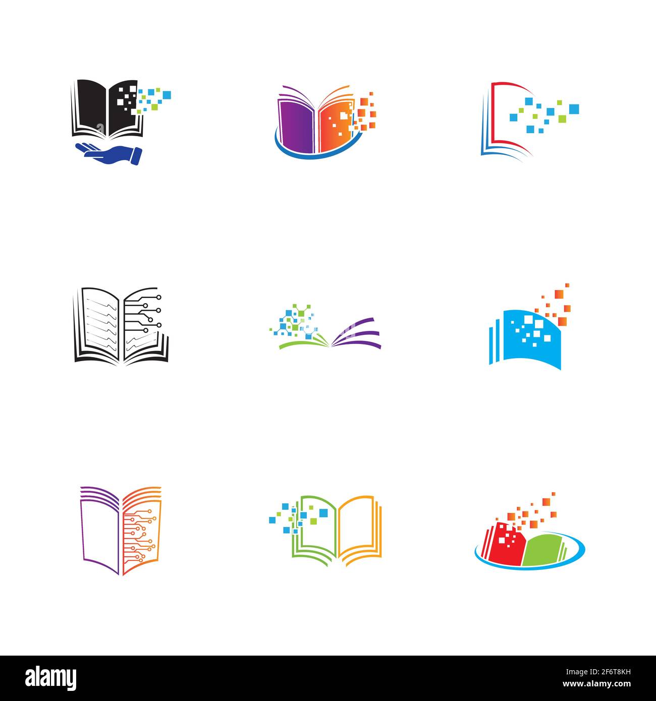 Digital book logo technology vector icon design Stock Vector Image ...