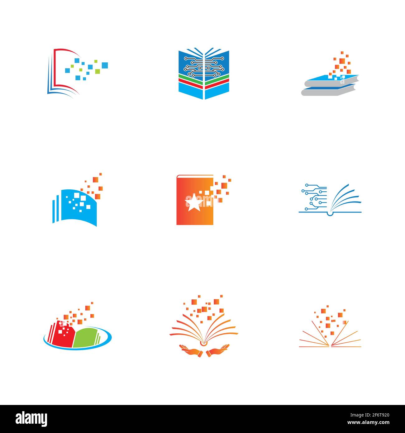 Digital book logo technology vector icon design Stock Vector Image ...