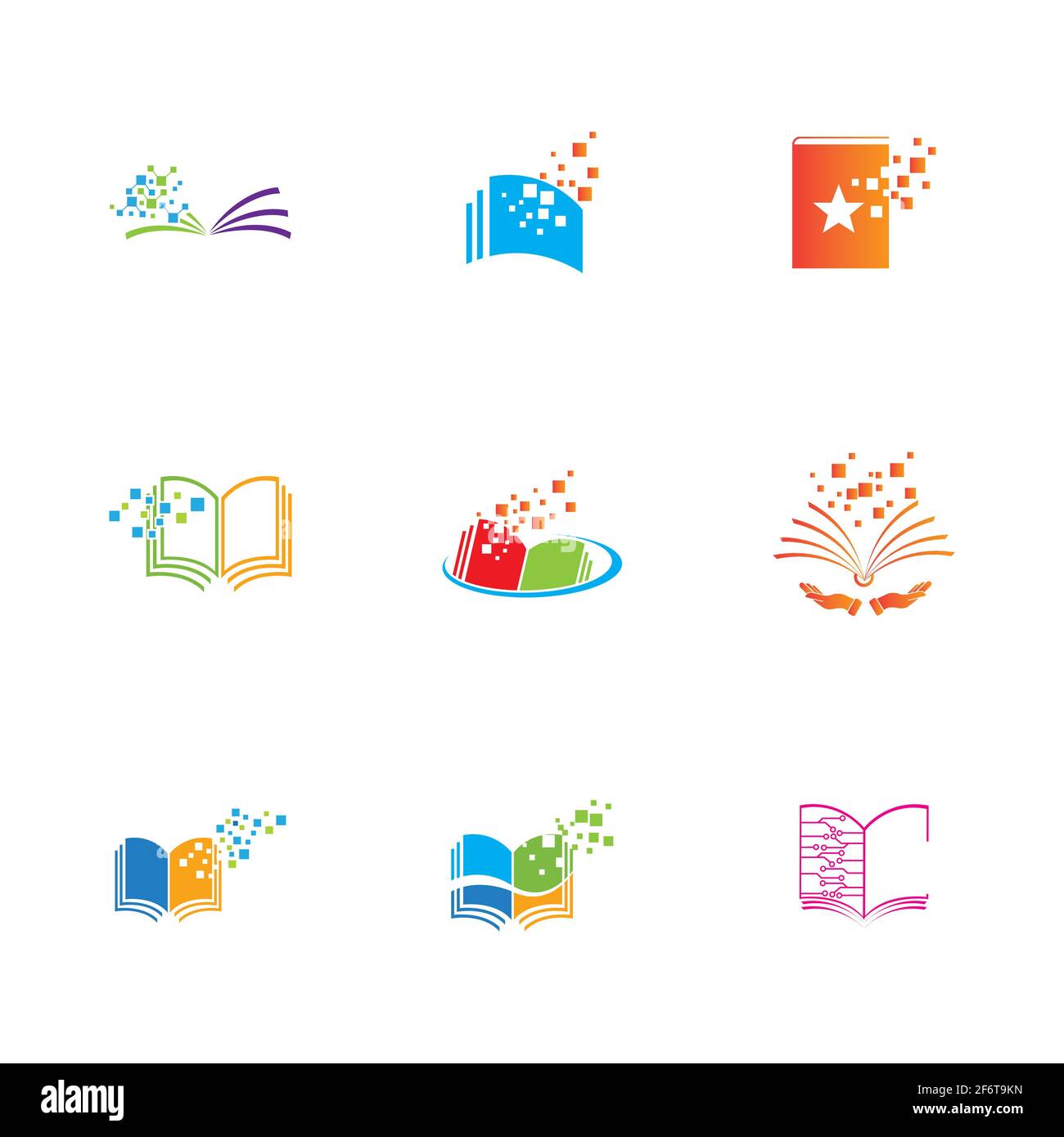Digital book logo technology vector icon design Stock Vector