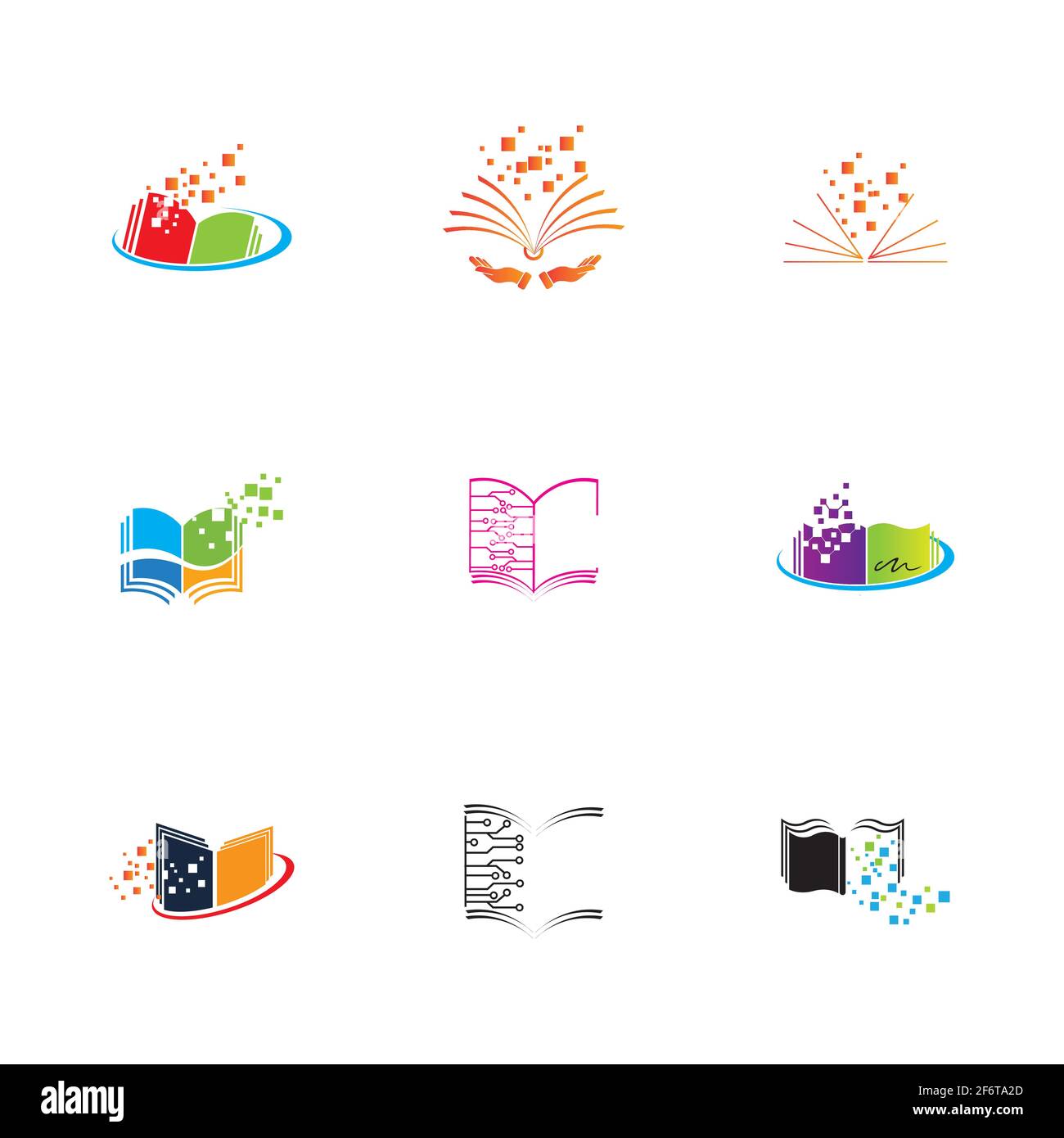 Digital book logo technology vector icon design Stock Vector Image ...