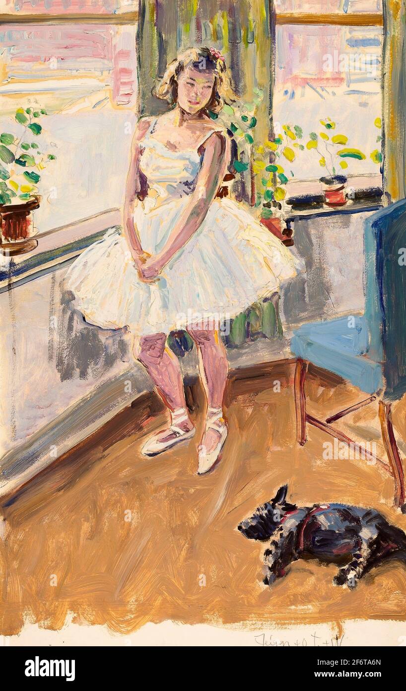 Author Robert Bartholow Harshe. Ballet Girl at Window Robert