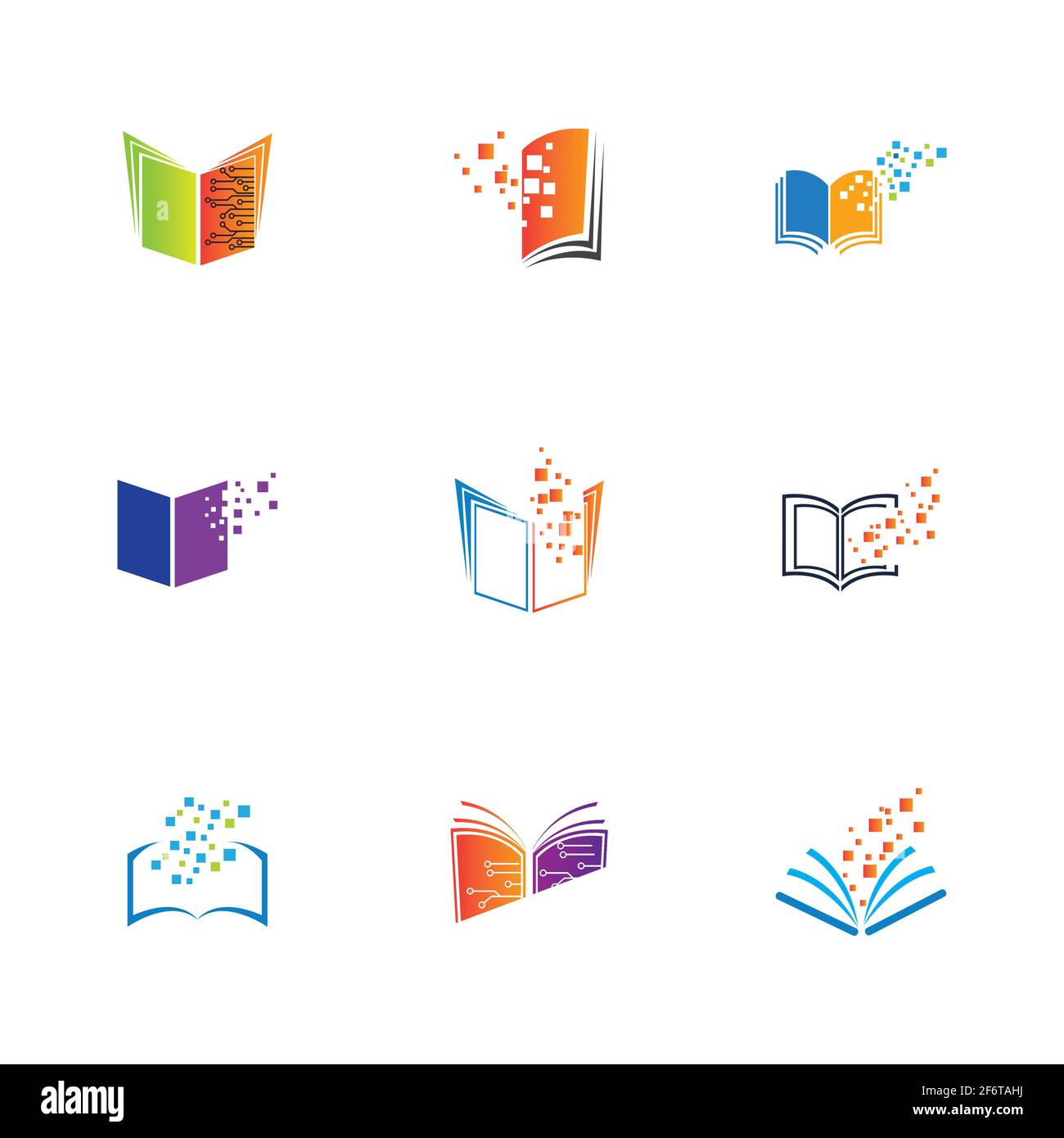 Digital book logo technology vector icon design Stock Vector Image ...