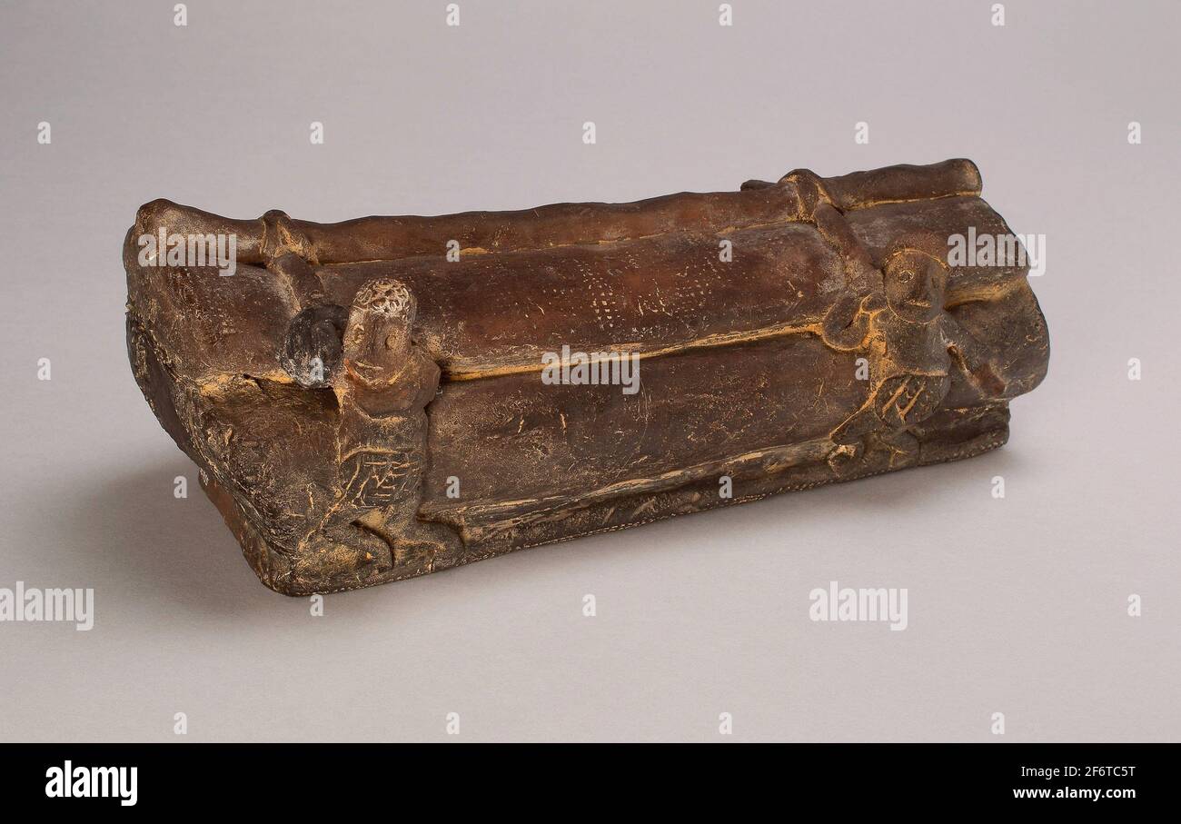 Model of a Coffin with Figures Han dynasty or earlier China