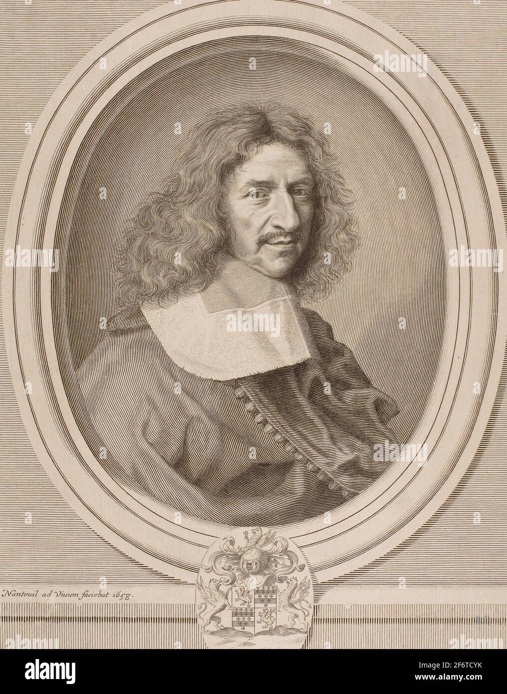 Author: Robert Nanteuil. Louis Hesselin - 1658 - Robert Nanteuil French, 1623-1678. Engraving on paper. France. Stock Photo