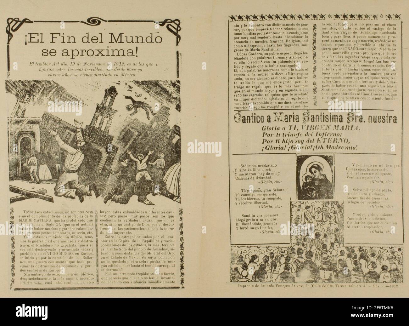 Author: Jos Guadalupe Posada. El fin del mundo se aproxima (The End of the  World is Approaching) - Jos Guadalupe Posada Mexican, 1852-1913. Relief  Stock Photo - Alamy