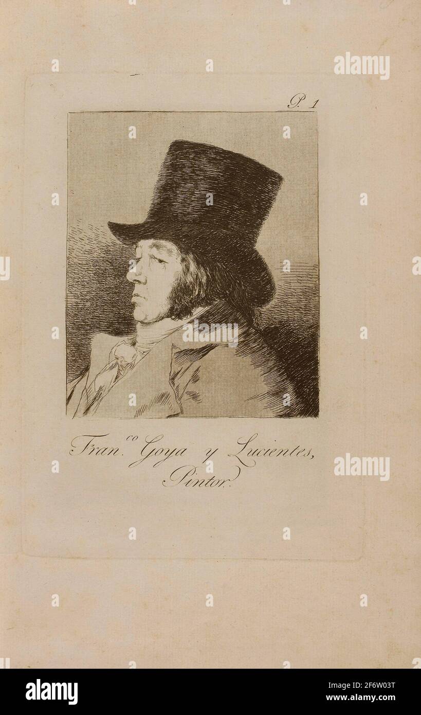 Author: Francisco Jos de Goya y Lucientes. Los Caprichos - 1797/99, published 1799 - Francisco Jos de Goya y Lucientes Spanish, 1746-1828. 80 Stock Photo