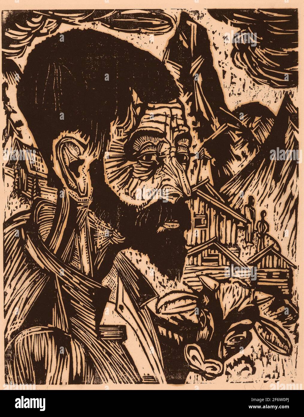 Author: Ernst Ludwig Kirchner. Swiss Peasant - 1917 - Ernst Ludwig ...