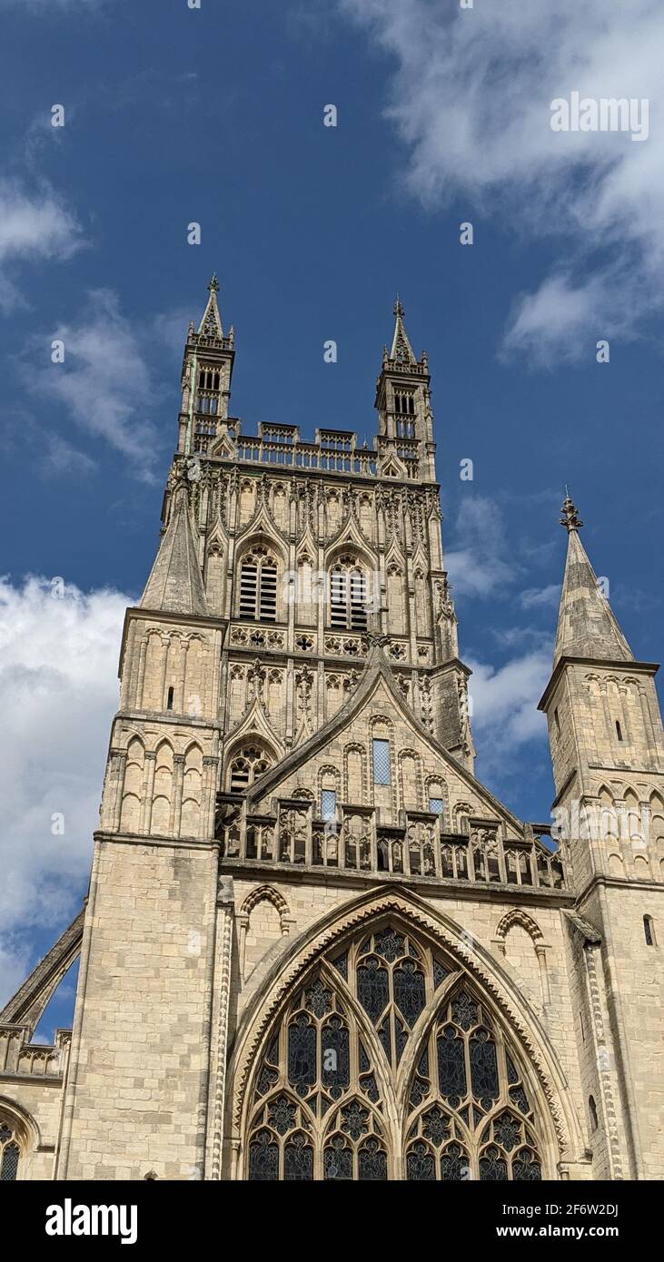Gloucester Cathedral based in Gloucester, UK. Stock Photo